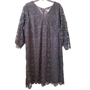 Chicos Short Lace Dress Occasion Black Size 20 NWT